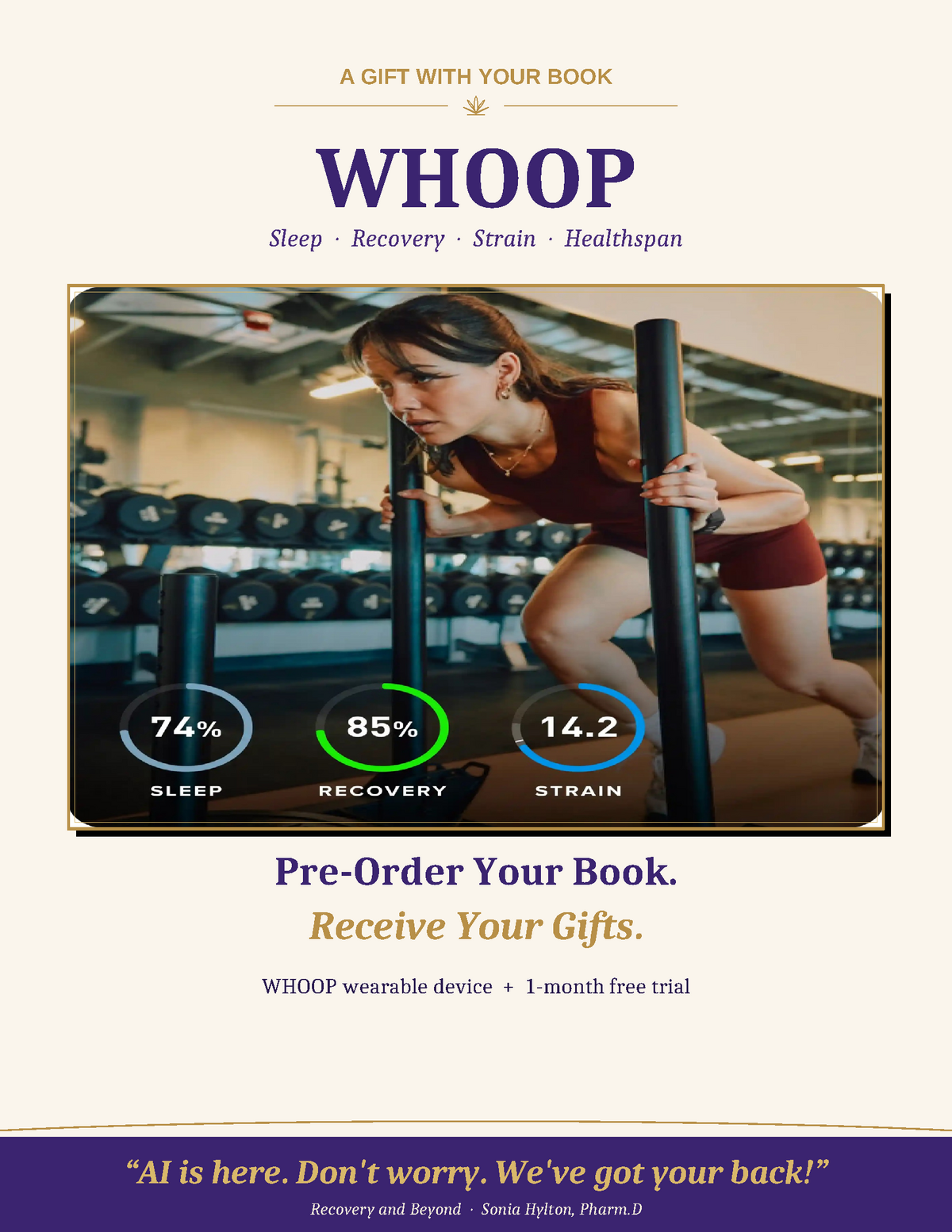 WHOOP wearable device — gift with pre-order